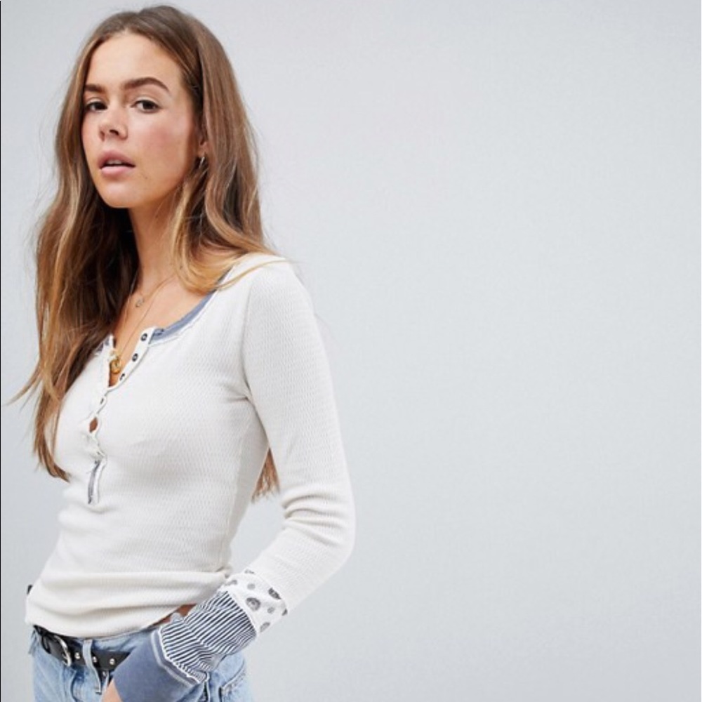 Free People Railroad Henley Top